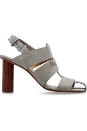 J.W.Anderson Schoenen, Dames, Grijs, 39 EU, Leer, Sandalen met hak