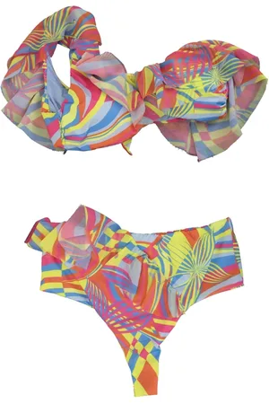 F**K Badkleding, Dames, Veelkleurig, S, Polyester, Kanten Dames Bikini Set