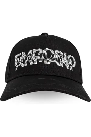 Emporio Armani Accessoires, Heren, Zwart, ONE Size, Katoen, Baseballpet