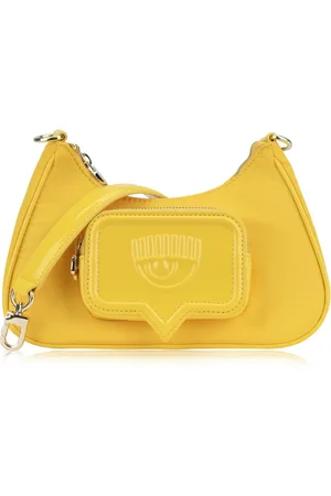 Chiara Ferragni Tassen, Dames, Geel, ONE Size, Polyester, Stijlvolle Handtas met Rits