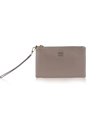 Miu Miu Tassen, Dames, , ONE Size, Leer, Leren Handtas met Ritssluiting