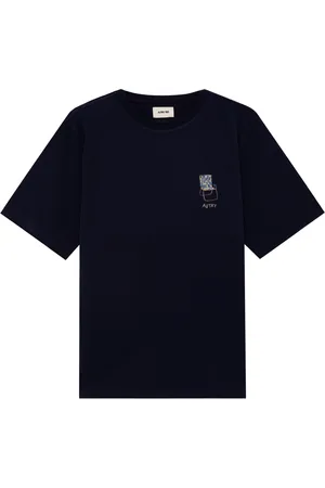 Autry Tops, Heren, Blauw, M, Katoen, Blauw Katoenen T-shirt en Polo