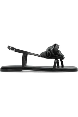 vic matiè Schoenen, Dames, Zwart, 37 EU, Leer, Leren sandalen Logic