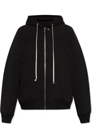 Rick Owens Sweatshirts & Hoodies, Heren, Zwart, L, Katoen, Sweatshirt Windbreaker