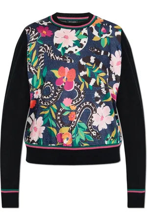 Kate Spade Truien, Dames, Veelkleurig, S, Polyester, Trui met gecombineerde materialen