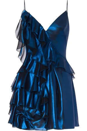 Alberta Ferretti Kleedjes, Dames, Blauw, S, Blauwe Jurk