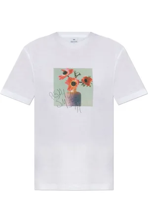 Paul Smith Tops, Dames, Wit, XS, Katoen, T-shirt met logo