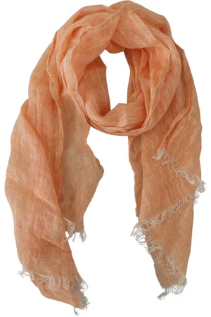 Malo Accessoires, Dames, Oranje, ONE Size, Linnen, Elegante perzik linnen sjaal
