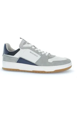 Woolrich Schoenen, Heren, Grijs, 41 EU, Leer, Klassieke Basket Sneakers