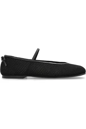 NODALETO Schoenen, Dames, Zwart, 38 EU, Leer, Kanten ballerina