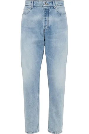 Brunello Cucinelli Jeans, Heren, Blauw, 2Xl, Katoen, Katoenen Jeans met Zakken