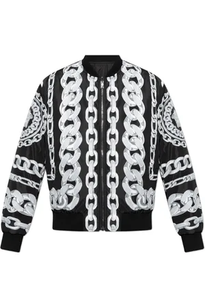 VERSACE Jassen, Heren, Zwart, 2Xl, Nylon, Omkeerbare 