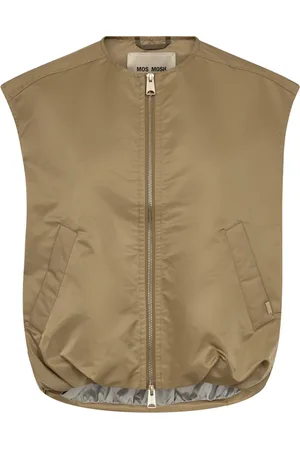 Mos Mosh Jassen, Dames, , M, Katoen, Bubbeleffect Vest Jas Sesam