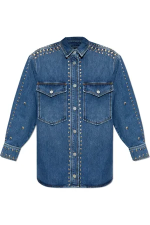 AllSaints Blouses & Shirts, Dames, Blauw, L, Denim, Denim Shirt Alba