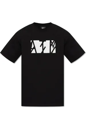 44 Label Group Tops, Heren, Zwart, L, Katoen, Katoenen T-shirt