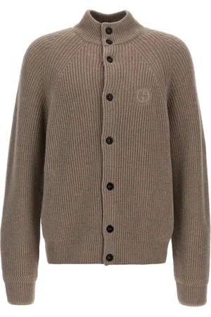 Giorgio Armani Truien, Heren, Bruin, L, Stijlvolle Blouson Jas