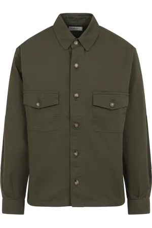 Saint Laurent Overhemden, Heren, Groen, M, Katoen, Groen Katoenen Overhemd Stijlvol en Elegant