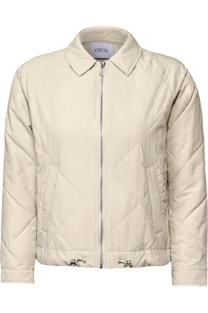 CECIL Jassen, Dames, , L, Polyester, Gewatteerde jas met trekkoord zoom
