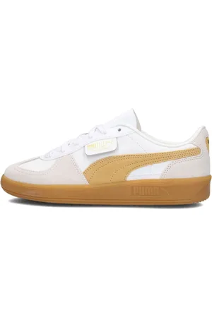 PUMA Schoenen, Dames, Wit, 41 EU, Witte Lage Sneakers Palermo Lth