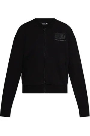 EA7 Sweatshirts & Hoodies, Dames, Zwart, M, Katoen, Sweatshirt uit de collectie
