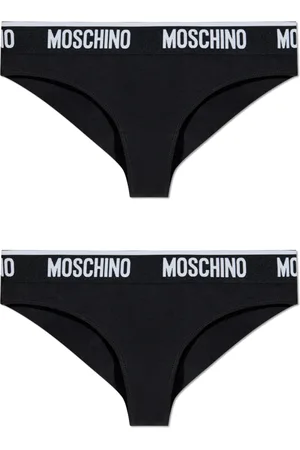 Moschino Ondergoed, Dames, Zwart, S, Katoen, Twee-pack slipjes