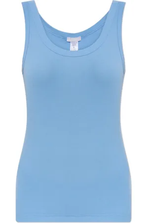 Hanro Nachtkleding & Lounge, Dames, Blauw, L, Katoen, Top Sleep & Lounge