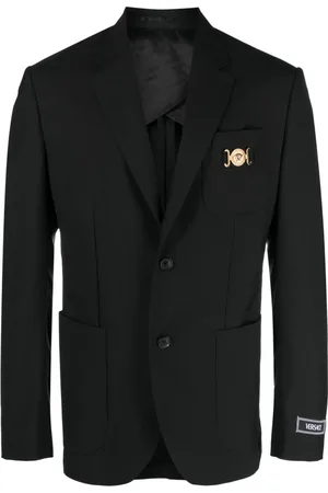 VERSACE Jassen, Heren, Zwart, L, Elegante Formele Jas voor Mannen