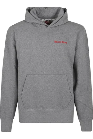 Kenzo Sweatshirts & Hoodies, Heren, Grijs, L, Katoen, Grijze Sweatshirt met Kangoeroezakken