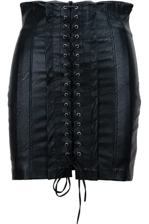 ANIYE BY Rokken, Dames, Zwart, M, Polyester, Korte Jurk met Vierkante Halslijn