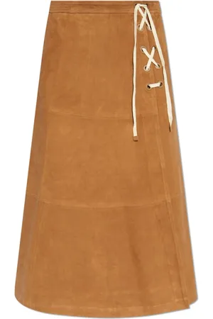 Munthe Rokken, Dames, Bruin, XS, Suède, Suède Rok `Filothea`
