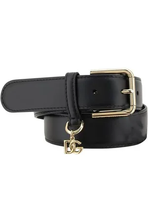 Dolce & Gabbana Accessoires, Dames, Zwart, 75 CM, Iconisch Logo Hanger Riem