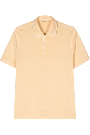 Aspesi Tops, Heren, Geel, M, Katoen, Katoenen Polo Shirt