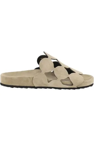Pierre Hardy Schoenen, Dames, , 37 EU, Suède, Suede Sandalen met Bubbel Patroon Brede Band