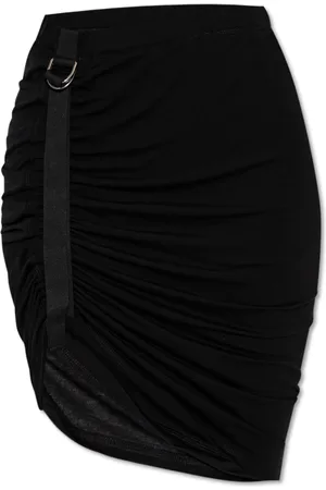 Helmut Lang Rokken, Dames, Zwart, S, Rok met zijdelingse draperie