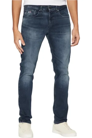 Tommy Hilfiger Jeans, Heren, Blauw, W32 L32, Katoen, Slim Jeans Collectie in diverse stoffen