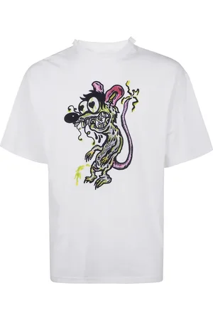 MAGLIANO Tops, Heren, Wit, L, Essentiële T-shirt voor dagelijks gebruik
