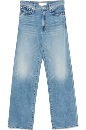 Mother Jeans, Dames, Blauw, W30, Denim, Heldere Blauwe Stijlvolle Denim Jeans
