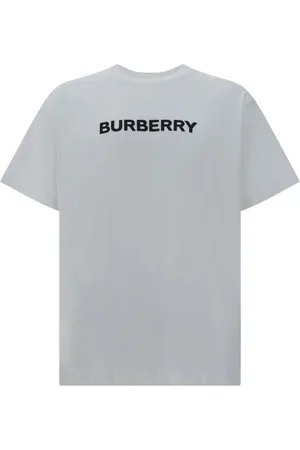 Burberry Tops, Heren, Grijs, S, Katoen, Monogram Crew Neck Katoenen T-Shirt