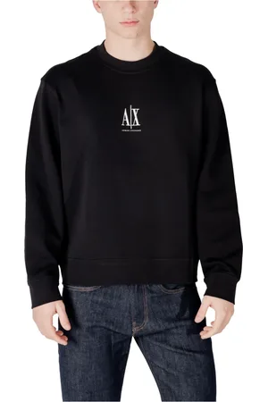 Armani Exchange Sweatshirts & Hoodies, Heren, Zwart, L, Katoen, Lente/Zomer Sweatshirt