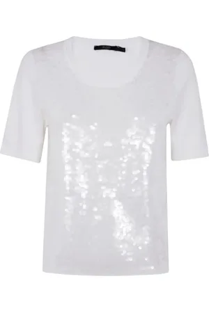 SEVENTY BY SERGIO TEGON Tops, Dames, Wit, L, Crème T-shirts en Polos Collectie