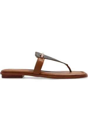Michael Kors Schoenen, Dames, Bruin, 38 1/2 EU, Slides Lena