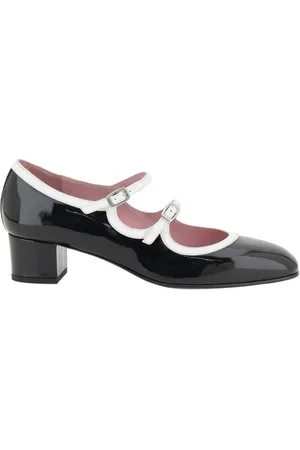 Carel Schoenen, Dames, Zwart, 38 EU, Leer, Elegante leren pumps met verstelbare bandjes