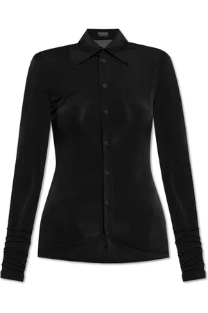Balenciaga Blouses & Shirts, Dames, Zwart, S, Katoen, Op maat gemaakt overhemd