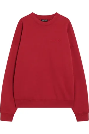 ANINE BING Sweatshirts & Hoodies, Dames, Rood, M, Crewneck Sweatshirt