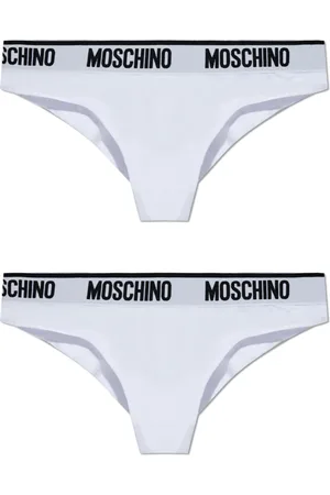 Moschino Ondergoed, Dames, Wit, S, Twee-pack slips