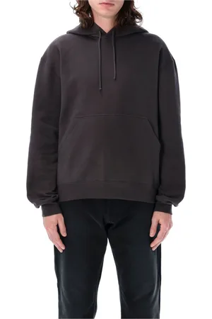 Saint Laurent Sweatshirts & Hoodies, Heren, Grijs, M, Katoen, Grijze Gebreide Hoodie Anciere Stijl