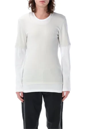 MAGLIANO Tops, Heren, Wit, M, Katoen, Lange Mouw Dubbel T-Shirt