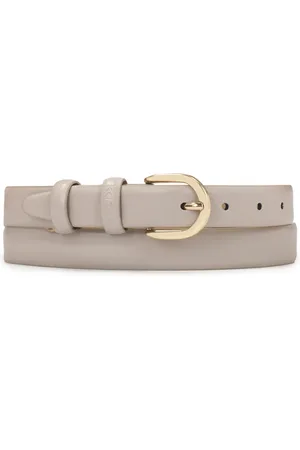 Kazar Accessoires, Dames, Grijs, 80 CM, Leer, Grijze leren riem