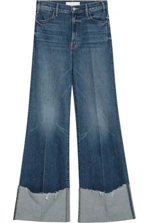 Mother Jeans, Dames, Blauw, W27, Regular Fit Sneak Jeans