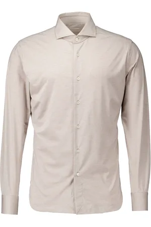 Xacus Overhemden, Heren, , M, Taupe Overhemd Lange Mouw